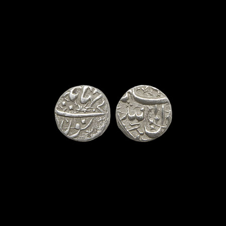 Jahangir, Silver 1/8 Rupee, 1.27gm, Ahmadnagar Mint, Obv. Kalima and mint, Rev. Nuruddin M