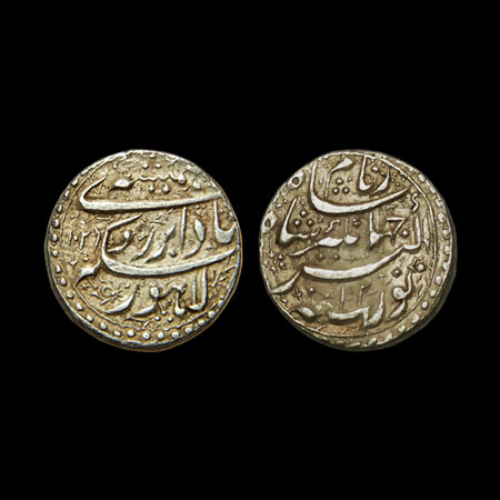 Jahangir, Silver Rupee, 11.32gm, Lahore Mint, 'Hamesha' couplet, AH 1026/RY 12, with flowe