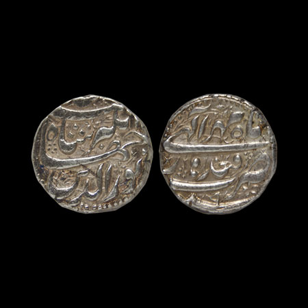Jahangir, Silver Rupee, 11.38gm, Qandahar Mint, Month Mihr, RY 9. KM 144.13. Very Fine, Ra