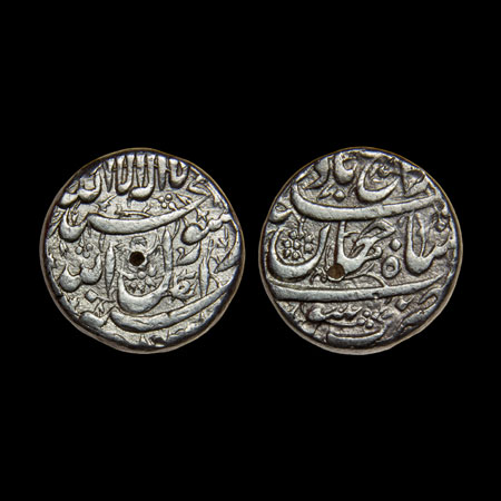 Shah Jahan, Silver Rupee, 11.35gm, Surat Mint, 'Rayejbad' couplet, AH 1037/RY 1. KM 221.1.