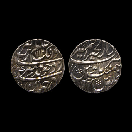 Aurangzeb, Silver Rupee, 11.36gm, Ajmer Dar ul Khair Mint, AH 1112/RY 44, complete mint na