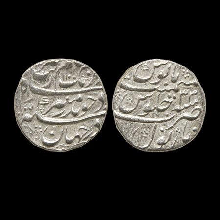 Aurangzeb, Silver Rupee, 11.20gm, Narnol Mint, AH 1100/RY 33, complete mint name on rev. b