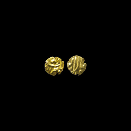 Jahandar Shah, Gold Fanam, 0.38gm, Balapur Mint. KM Unlisted. Very Fine+, Rare.