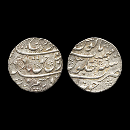 Farrukhsiyar, Silver Rupee, 11.60gm, Junagarh Mint, AH XX29/RY 6. KM 377.36. Very Fine, Sc