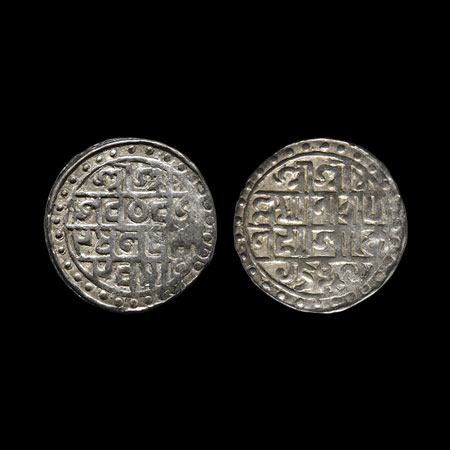 Cooch Behar, Silver Rupee/Tanka, 9.85gm, Lakshmi Narayan (SE 1509-1549/1587-1627AD), Obv: 