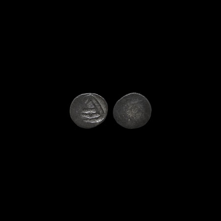 Manipur, Copper Uniface Sels, 0.36gm, Nar Singh (SE 1765-1771/1843 - 1849 AD), With Single