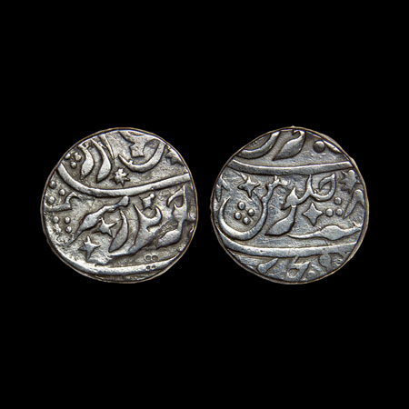 Maratha Confederacy, Silver Rupee, 11.32gm, Nipani, Dhicholi Mint in the name of Aurangzeb