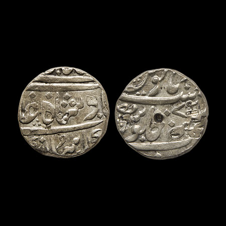 Maratha Confederacy, Silver Rupee, 11.20gm, Qasba Rahimatpur Mint, in the name of Shah Ala