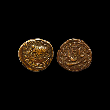 Mysore, Tipu Sultan, Copper 1/2 Paisa, 5.60gm, Khaliqabad Mint, date AM 1217 on elephant t