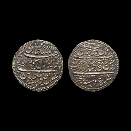 Mysore, Tipu Sultan, Silver Double Rupee/Haidari, 22.76gm, Patan Mint, AH 1199/RY 3. KM 12