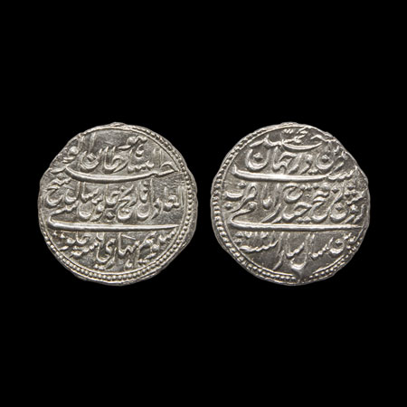Mysore, Tipu Sultan, Silver Rupee/Imami, 11.45gm, Patan Mint, AM 1216/RY 6. KM 126/Henders