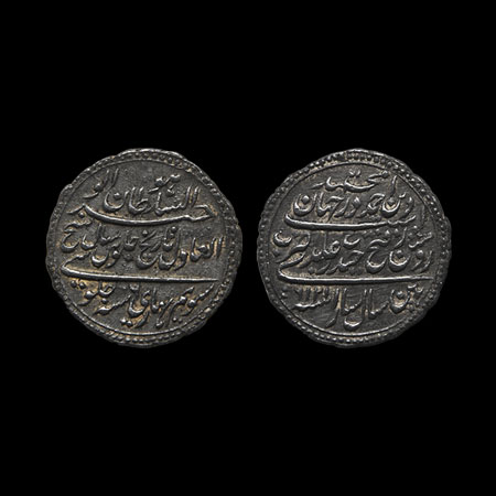 Mysore, Tipu Sultan, Silver 1/2 Rupee/Abidi, 5.65gm, Patan Mint, AM 1216/RY 6, Well center