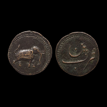 Mysore, Tipu Sultan, Copper Paisa , 11.05gm, Patan Mint, elephant towards right, with bord