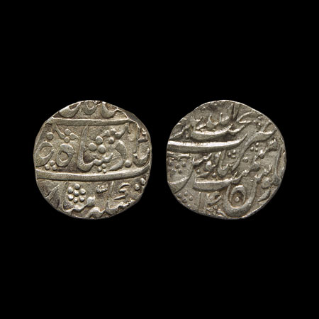 Rohilkhand, Silver Rupee, 10.84gm, Mujibulla Nagar Mint, RY 14, In the name of Shah Alam I