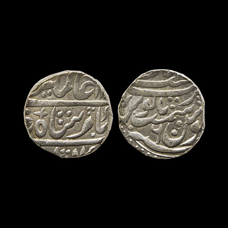 Rohilkhand Silver Rupee, 11.23gm, Najib Khan, in the name of Alamgir II, Najibabad Mint, A