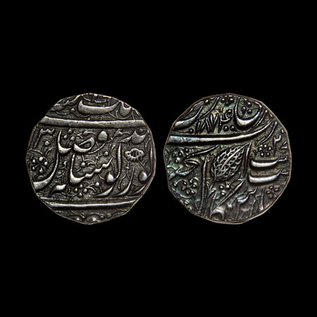 Sikh Empire, Silver Rupee, Ranjit Singh, Amritsar Mint, Nanak Shahi Couplet, VS 1874/3, le
