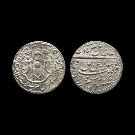 Awadh, Silver Rupee, 11.10gm, Wajid Ali Shah, Mulk Awadh Baitus Sultanat Lakhnau Mint, AH 