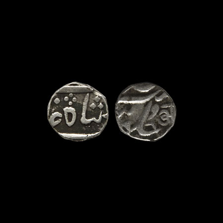 Baroda, Silver 1/2 Rupee, 5.80gm, Anand Rao (AH 1215-1235/1800-1819 AD), Baroda Mint, naga