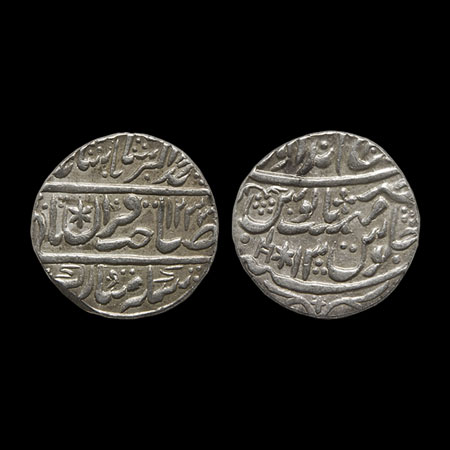 Bharatpur, Silver Rupee, 11.12gm, Randhir Singh (AH 1220-1239/1805-1823 AD), in the name o