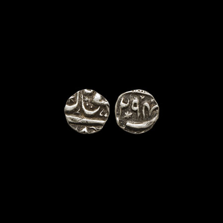 Bhopal, Silver 1/8 Rupee, 1.32gm, Shah Jahan Begum (AH 1285-1319/1868-1901 AD), AH 1294. K