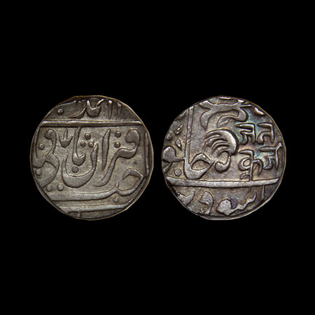 Gwalior, Silver Rupee, 10.87gm, Jankoji Rao (AH 1243-1259/1833-1843 AD), in the name of Mu