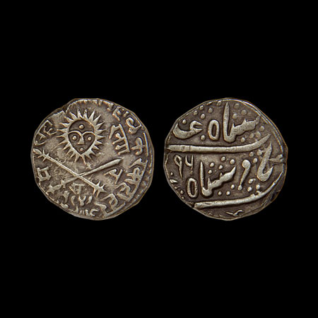 Indore, Silver Rupee, 11.15gm, Shivaji Rao (VS 1943-1960/1886-1903 AD), in the name of Sha
