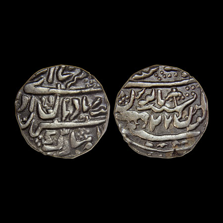 Jaisalmir, Silver Rupee, 10.50gm, Ranjit Singh (AH 1263-1281/1846-1864 AD), in the name of