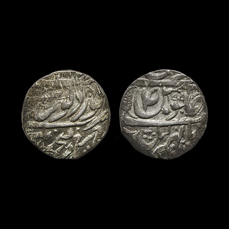 Nabha, Cis-Sutlej, Silver Rupee, 10.98gm, Bharpur Singh (VS 1903-1920/1846-1863 AD), In th