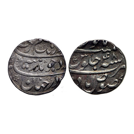 Aurangzeb, Silver Rupee, 11.15gm, Makhsusabad Mint, AH 1115/RY 48, with complete mint. KM 