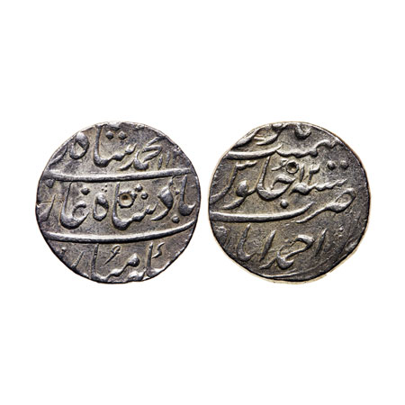 Muhammad Shah (AH 1131-1161/1719-1748 AD), Silver Rupee, 11.47gm, Ahmadabad Mint, AH 114x/