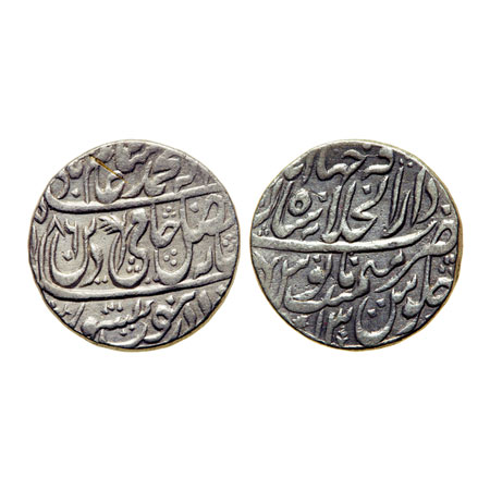 Shah Alam II, Silver Rupee, 11.28gm, Shahjahanabad Dar ul Khilafat Mint, AH 1186/RY 13. KM