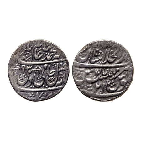 Shah Alam II, Silver Rupee, 11.12gm, Shahjahanabad Dar ul Khilafat Mint, AH XX93/RY 21. KM