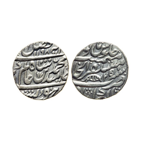 Shah Alam II, Silver Rupee, 11.15gm, Akbarabad Mustaqir ul Khilafat Mint, AH 1198/RY 25. K