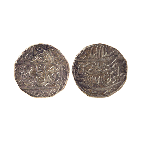 Maratha Confederacy, Silver Rupee, 11.00gm, Mathura, Islamabad Mathura Mint, in the name o