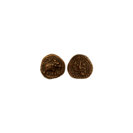 Mysore, Tipu Sultan, Copper 1/4 Paisa, 2.74gm, Bengalur Mint, AM 1215 date on elephant tow