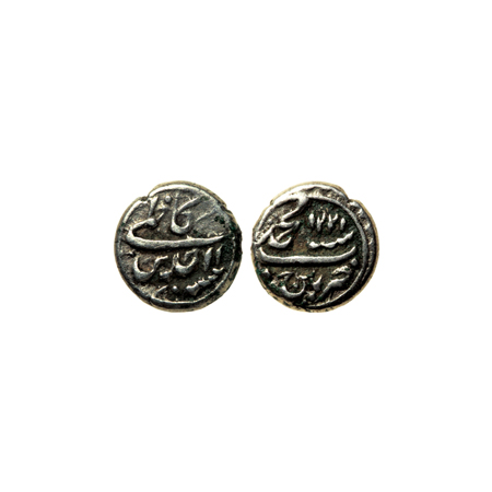 Mysore, Tipu Sultan, Silver 1/16 Rupee/Kazimi, 0.69gm, Patan Mint, AM 1221 / RY 11, Obv: M