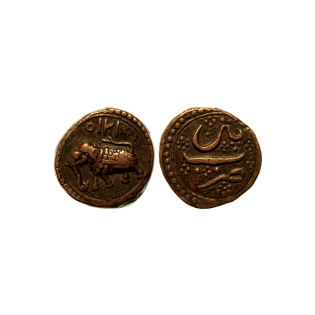 Mysore, Tipu Sultan, Copper Paisa, 11.22gm, Patan Mint, AM 1215, retro date on elephant to