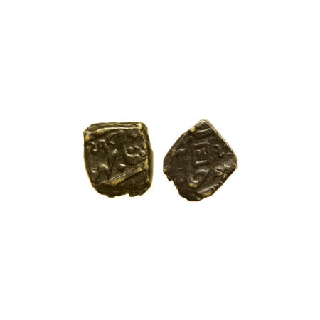 Bhaunagar, Copper Square 1/2 Paisa, 5.17gm, Mughal Issue, in the name of Shah Jahan III, d