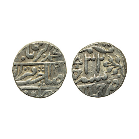 Jhalawar, Silver Rupee, 11.21gm, Mughal Issue, in the name of Muhammad Akbar II, AH 121X /