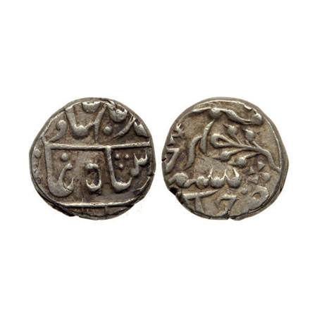 Jhalawar, Silver Rupee, 11.23gm, Mughal Issue, in the name of Bahadur Shah II, Jhalawar Mi