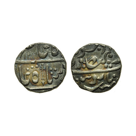 Jodhpur, Silver Rupee, 11.25gm, Man Singh (AH1218-1259/1803-1843AD), in the name of Shah A