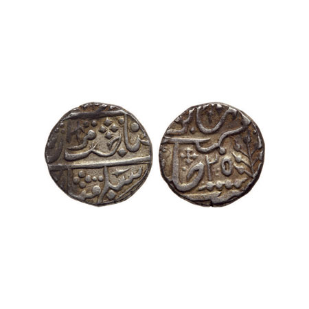 Karauli, Silver Rupee, 11.02gm, Harbaksh Pal (AH 1233-1254/1817-1838AD), Mughal Issue, in 
