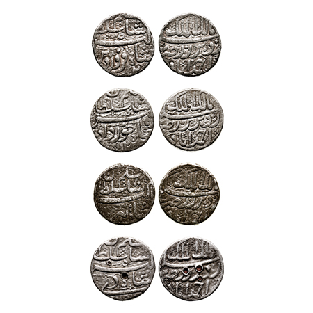 Jahangir as Salim (AH 1014-1037/1605-1628 AD), Silver (4) Rupee, Ahmadabad Mint, 'Malik-ul
