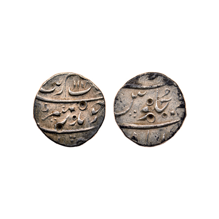 Aurangzeb (AH 1068-1118/1658-1707 AD), Silver 1/2 Rupee, 5.64gm, Ahmadabad Mint, AH 1118. 