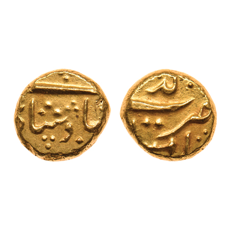 Alamgir II (AH 1167-1173/1754-1759 AD), Gold Pagoda, 3.33gm, Imtiyazgarh Mint. Obv. Alamgi