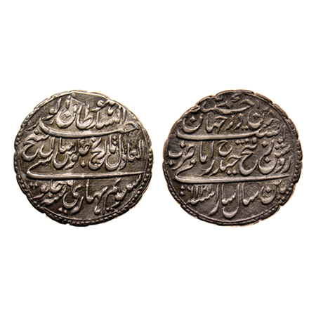 Mysore, Tipu Sultan, Silver Rupee, 11.35gm, Patan Mint, AM 1216/RY 6. KM # 126/Henderson 5