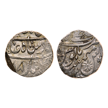 Rohilkhand, Silver Rupee, 10.98gm, Mustafabad Mint (Rampur), under Faizullah Khan (AH 1167