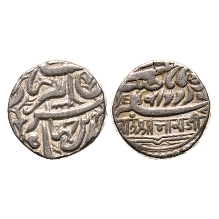 Kutch, Silver Kori, 4.65gm, Bharmalji I (VS 1642-1688, 1586-1632 AD), Undated type, Struck