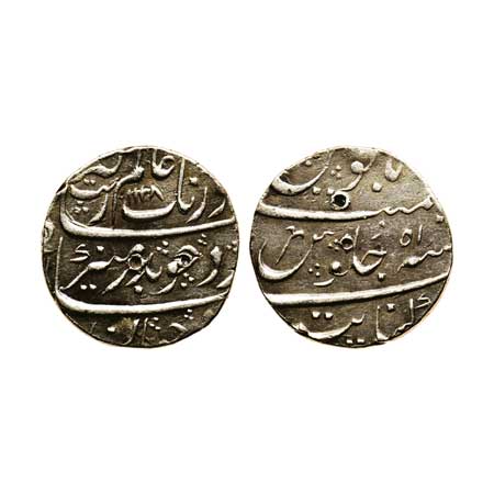 Aurangzeb, Silver Rupee, 11.48gm, Kanbayat Mint, broad flan, complete mint seen, AH 1118/R