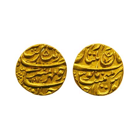 Aurangzeb, Gold Mohur, 10.93g, Multan Dar-ul-Aman Mint, AH 1070/ RY Ahd (1). KM 315.35. Ex